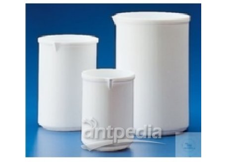 BEAKER, PTFE, HEAVY WALL, WITH SPOUT, 100 ML
