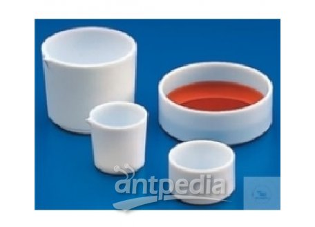 EVAPORATING DISHES,PTFE,  LOW FORM,WITH SPOUT AND NOTATION  100 ML