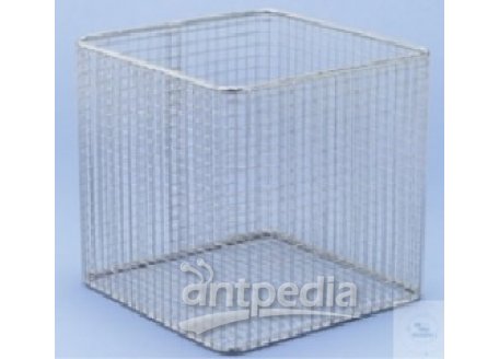 WIRE BASKET, ANGULAR,  MADE OF STEEL,  COATED WITH WHITE PLASTIC,  180X180X180 MM