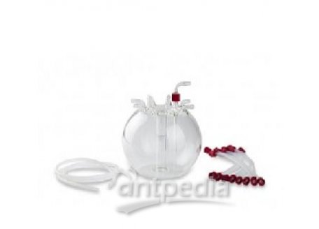 Central collection flask 4.0l  8 port, Teflon tubing & fittings