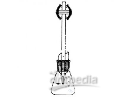 Apparatus for the determination of Arsenic DAB,  borosilicate glass, complete including:  - 2 springs, length of spirals 20mm  - Erlenmeyer flask, 100ml, graduated, ST 29/32  - tube wiht ST