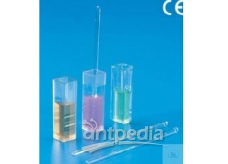 DISPOSABLE SQUARE STANDARD CUVETS, PMMA,   CAPACITY 4,5 ML, OPTICALLY CLEAR,   PACK = 100 PCS