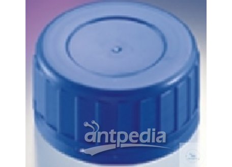 TAMPER-PROOF CAP PP BLUE, FOR  SQUARE BOTTLES WIDE MOUTH,  CAPACITY 1000 ML, GL 60