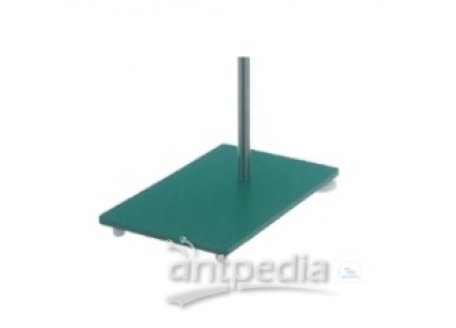 Stand base made of stell hammereffect green painted,  with winding M10 for rod, Dimensions 210 x 130 mm,  weight 1,8 Kg