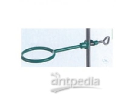 Retort ring with bosshead, ? 70 mm, closed,   length 70 mm, malleable iron, epoxy coated