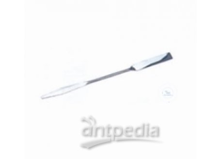 Double spatula, length: 210 mm, 50 x 7 mm,  one side tappered, stainless steel