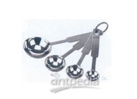 Measure spoons, capacity 1 / 2,5 / 5 / 15 ml  stainless steel, Set with 4 pcs.