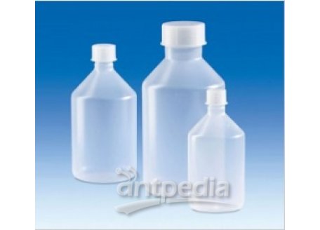 Wide-mouth bottle, PP, with screw cap, PP, conical shoulder, 100 ml
