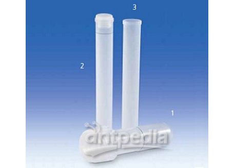 Sample tube, PFA, with stopper, PP and ring-mark at 10 ml