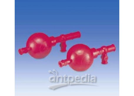 Pipette filler bulb, NR, 3 valves, universal model, for pipettes up to 100 ml
