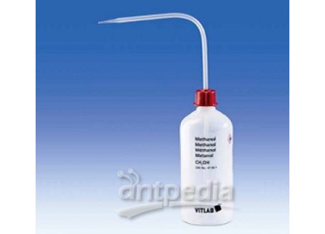 500 ml PE-LD VITsafe安全洗瓶，窄口，甲醇用