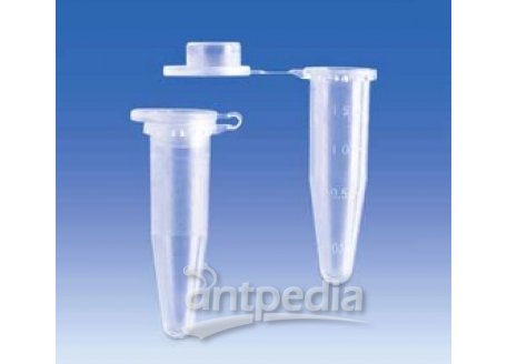 Microcentrifuge tube, with lid, 1,5 ml, pack of 500 pieces