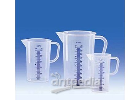 Graduated pitcher, PP, blue moulded scale, 3000 ml
