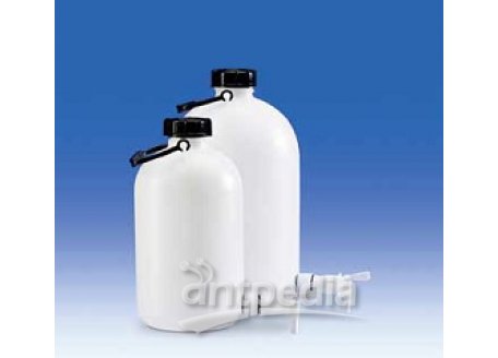 Storage bottle, PE-LD, narrow-mouth, with tap, 5 l