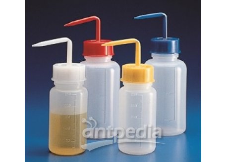 KARTELL宽口洗瓶，黄色盖子，材质：PE，容量：250ml，GL45