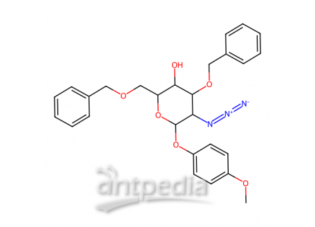 4-甲氧苯基-2-叠氮-3,6-二-O-苯基-2-脱氧-β-D-吡喃葡萄糖苷，1272755-25-5，98%