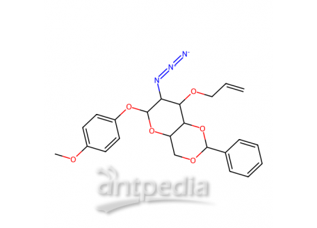 4-甲氧苯基-3-O-烯丙基-2-叠氮基-4,6-O-苯亚甲基-2-脱氧-β-D-吡喃半乳糖苷，889453-83-2，95%