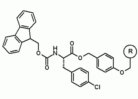Fmoc-苯丙氨酸(4-Cl)-王树脂，100-200 mesh, 1%DVB，Substitution 0.3-0.8mmol/g