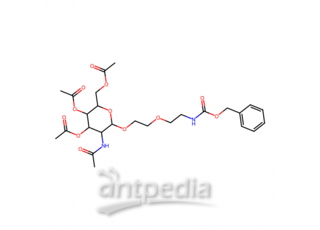 2-乙酰氨基-3,4,6-三-O-乙酰基-1-O-[(N-Cbz-氨基乙氧基)乙氧基] -2-脱氧-β-D-吡喃半乳糖，1261568-35-7，≥98%