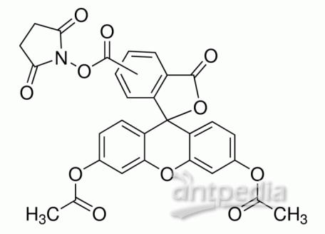 5(6)-羧基二乙酸荧光素琥珀酰亚胺酯（CFDA），150347-59-4，≥90% (HPLC),用于荧光分析