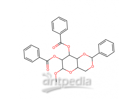 甲基-2,3-二-O-苯甲酰基-4,6-O-苯亚甲基-α-D-吡喃葡萄糖苷，6748-91-0，>98.0%(HPLC)