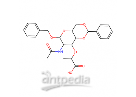 N-乙酰基-1-O-(苯基甲基)-4,6-O-(苯基亚甲基)-α-胞壁酸，2862-03-5，97%