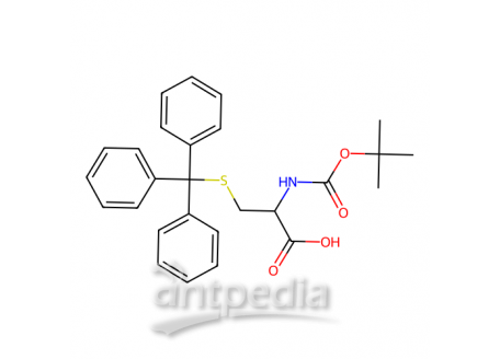 N-叔丁氧羰基-S-三苯甲基-D-半胱氨酸，87494-13-1，98%