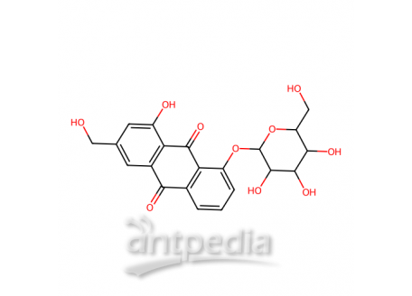 芦荟大黄素-8-O-葡萄糖苷，33037-46-6，98%