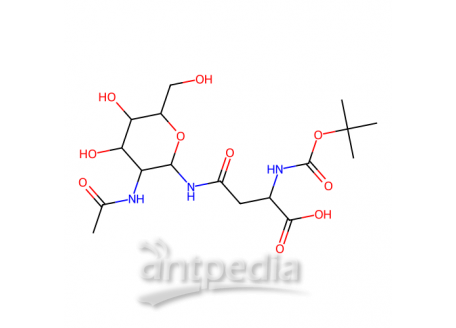 Nω-(2-乙酰氨基-2-脱氧-β-D-吡喃葡萄糖酰基)-Nα-(叔丁氧羰基)-L-天冬酰胺，137255-40-4，>96.0%(HPLC)