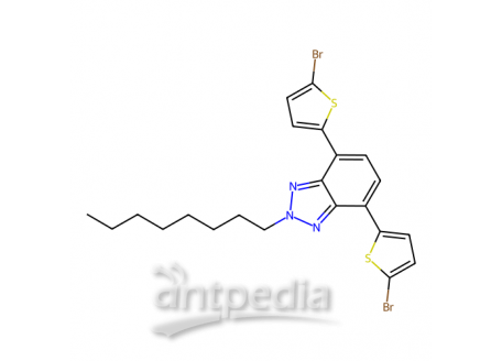 4,7-双(5-溴-2-噻吩基)-2-正辛基-2H-苯并三唑，1254062-41-3，>90.0%(GC)