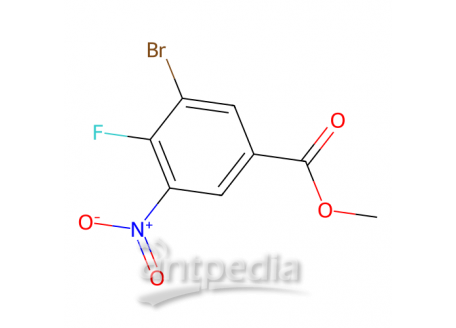 3-溴-4-氟-5-硝基苯甲酸甲酯，1403483-79-3，98%