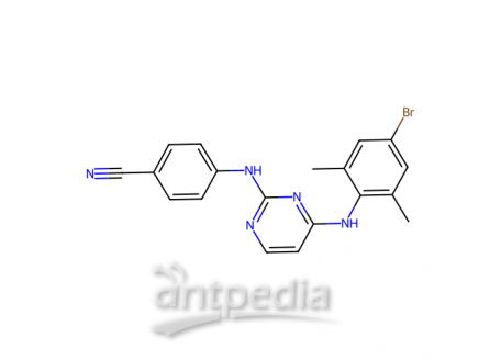 4-[[4-[(4-溴-2,6-二甲基苯基)氨基]-2-吡啶基]氨基]-苯甲腈，374067-85-3，97%