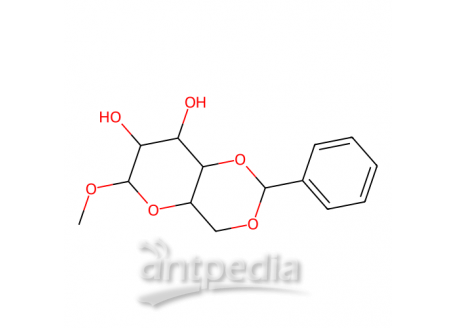 甲基4,6-O-苯亚甲基-α-D-吡喃葡萄糖苷，3162-96-7，≥97%