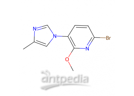 6-溴-2-甲氧基-3-(4-甲基-1H-咪唑-1-基)吡啶，1123194-98-8，95%