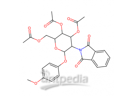 4-甲氧苯基3,4,6-三-O-乙酰-2-脱氧-2-苯二甲酰亚氨基-β-D-吡喃葡萄糖苷，138906-41-9，98%