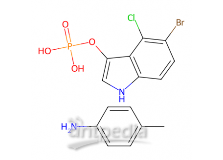 5-溴-4-氯-3-吲哚基磷酸酯对甲苯胺盐（BCIP)，6578-06-9，用于分子生物学, ≥99%