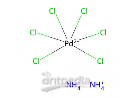 氯钯酸铵，19168-23-1，99.9% metals basis,Pd 29%
