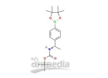 (S)-(1-(4-硼酸频哪醇酯基苯基)乙基)氨基甲酸叔丁酯，1171897-03-2，95%