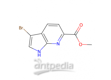 3-溴-1H-吡咯并[2,3-b]吡啶-6-羧酸甲酯，1638760-65-2，97%