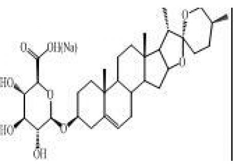 薯蓣皂苷元-3-O-β-D-葡萄糖醛酸钠，32471-99-1，≥98%