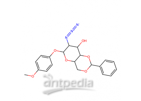 4-甲氧苯基2-叠氮基-4,6-O-苯亚甲基-2-脱氧-β-D-吡喃葡萄糖苷，1430068-18-0，98%