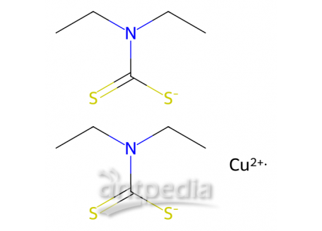 二乙基二硫代氨基甲酸铜(II)，13681-87-3，>97.0%