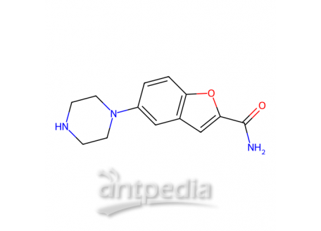 5-(哌嗪-1-基)苯并呋喃-2-甲酰胺，183288-46-2，97%