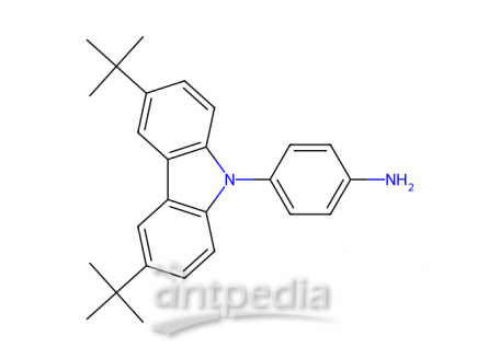 4-(3,6-二-叔丁基-9H-咔唑-9-基)苯胺，255829-30-2，98%