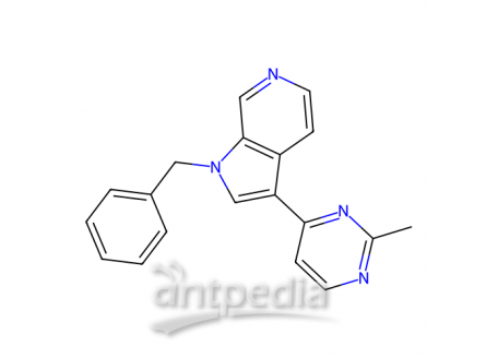 3-(2-甲基-4-嘧啶基)-1-(苯基甲基)-1H-吡咯并[2,3-c]吡啶(AZ Dyrk1B 33)，1679330-37-0，≥98%(HPLC)