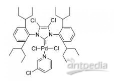 (SP-4-1)-[1,3-双[2,6-双(1-乙基丙基)苯基]-4,5-二氯-1,3-二氢-2H-咪唑-2-亚基]二氯(3-氯吡啶-κN)钯，1435347-24-2，98%