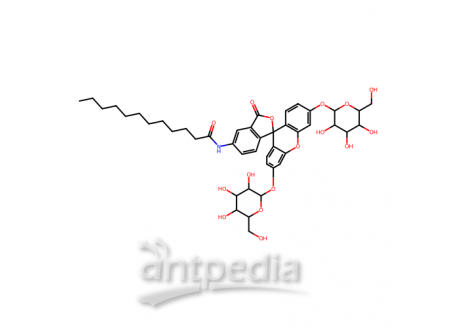 C12FDG [5-十二烷酰基氨基荧光素二-β-D-吡喃半乳糖苷]，138777-25-0，≥95.0% (HPLC)