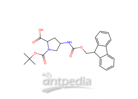 N-Boc-顺式-4-Fmoc-氨基-L-脯氨酸，174148-03-9，97%