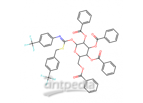 2,3,4,6-四-O-苯甲酰-α-D-吡喃葡萄糖基-对三氟甲基苄硫代-N-(对三氟甲基苯基)甲酰亚胺盐，428816-48-2，96%