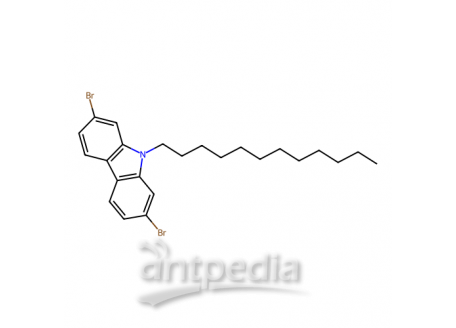 2,7-二溴-9-十二烷基咔唑，544436-47-7，98%
